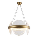 Taurus 22-in Vintage Brass/Clear Ribbed Glass LED Chandelier - CH13922-VBCR-UNV