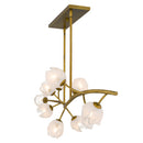 Walker Linear chandelier 10 lights vintage bras - WALK1048PVB