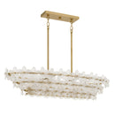 Wright Linear chandelier 5 lights brushed gold - WRIG542BRG