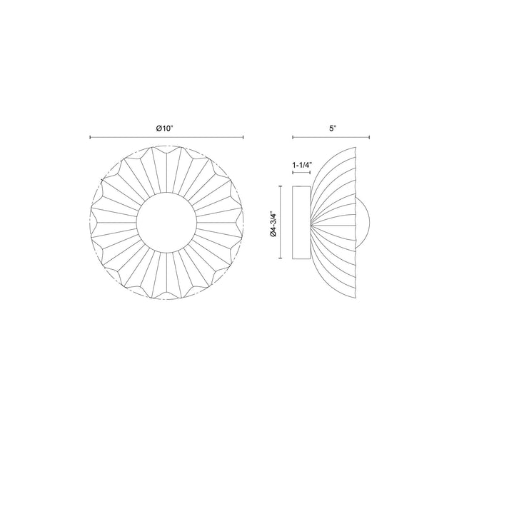 Soleil 10-in Antique White/Opal Glass LED Wall/Vanity Light - WV436910AWOP-3WCCT-UNV