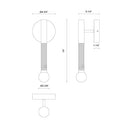 Arden 14-in Brushed Gold/Opal Glass LED Wall/Vanity Light - WV612114BGOP-UNV