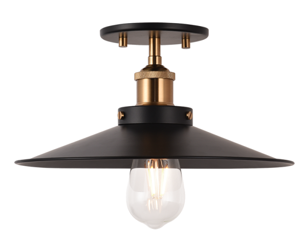 BULSTRODE'S WORKSHOP - semi flush light - X46112AGBK