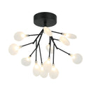 HYDRANGEA BLOOM - Matte Black flush mount - X69820MB