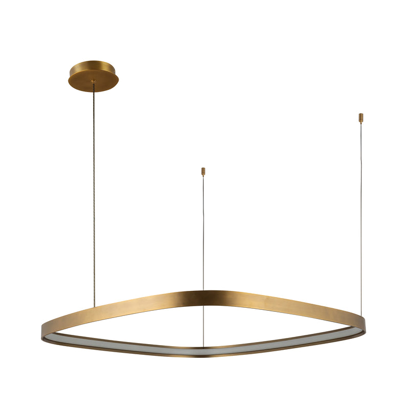 Yukon 31-in Vintage Brass LED Pendant - PD78031-VB-UNV
