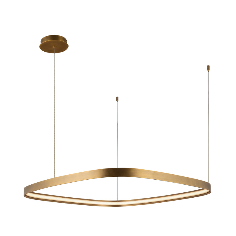 Yukon 31-in Vintage Brass LED Pendant - PD78031-VB-UNV