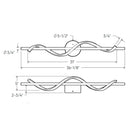 Spin - Black Bath 36" Vanity Light LED -BRV36-CC-BK