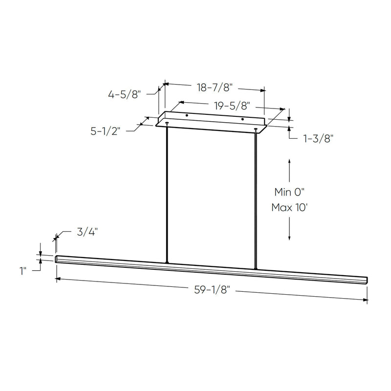 Current - LED Linear Pendant - SLPD60-CC-WH