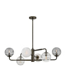 Large Adjustable Single Tier Chandelier - Oberon - FR30506BX