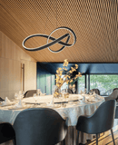 Dals Twirl LED Pendant Black Dining room light scene shot