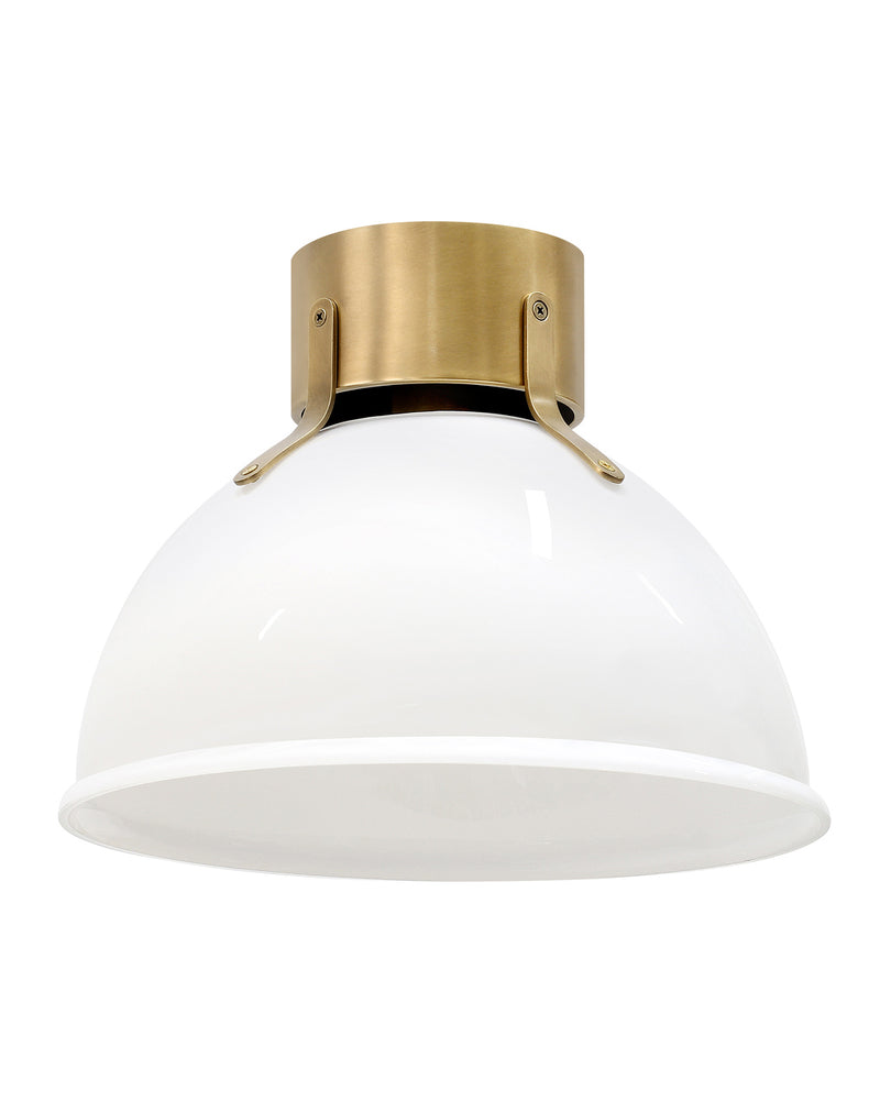 3481hb-co - flush mount Heritage Brass with Cased Opal Glass - www.donslighthouse.ca
