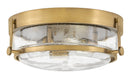 3640hb-cs - flush mount Heritage Brass with Clear Seedy glass - www.donslighthouse.ca
