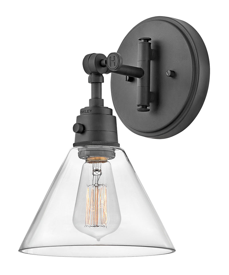 3691bk-cl - wall light Black with Clear glass - www.donslighthouse.ca