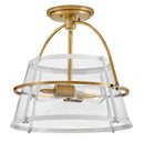 38111hb-pt - semi flush Heritage Brass with Polished White Accents - www.donslighthouse.ca