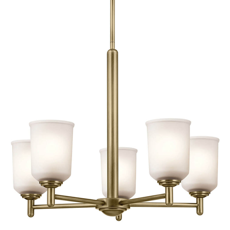 Shailene Natural Brass Chandelier 5Lt - 43671NBR