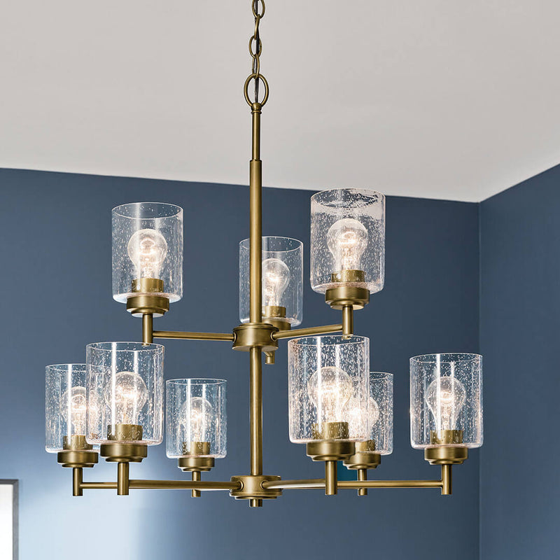 Winslow Natural Brass Chandelier 9Lt - 44031NBR