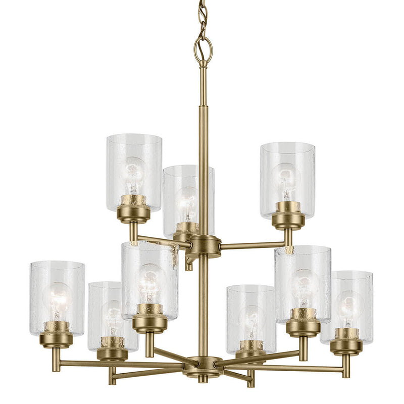 44031NBR - chandelier multi tier Natural Brass - Dons Light House