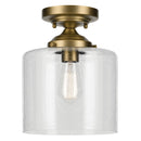 44033NBR - semi flush Natural Brass - Dons Light House