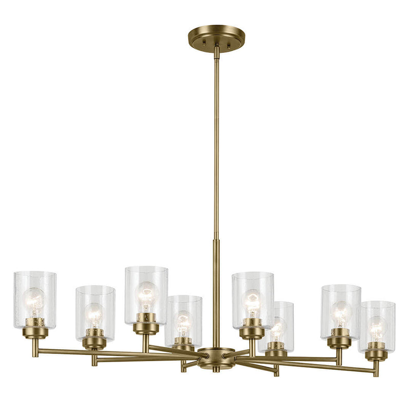 Winslow Natural Brass Chandelier 8Lt - 44035NBR