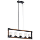 44043aub - linear chandelier Auburn Stained Finish - www.donslighthouse.ca