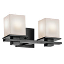 45150BK - vanity 2 light Black - Dons Light House