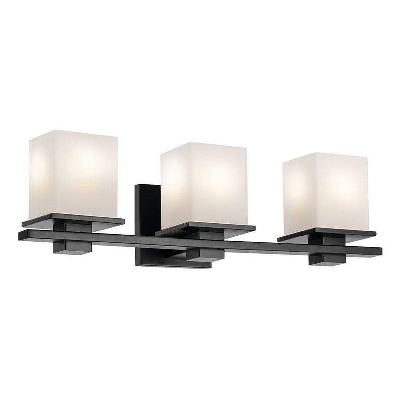 45151BK - vanity 3 light Black - Dons Light House