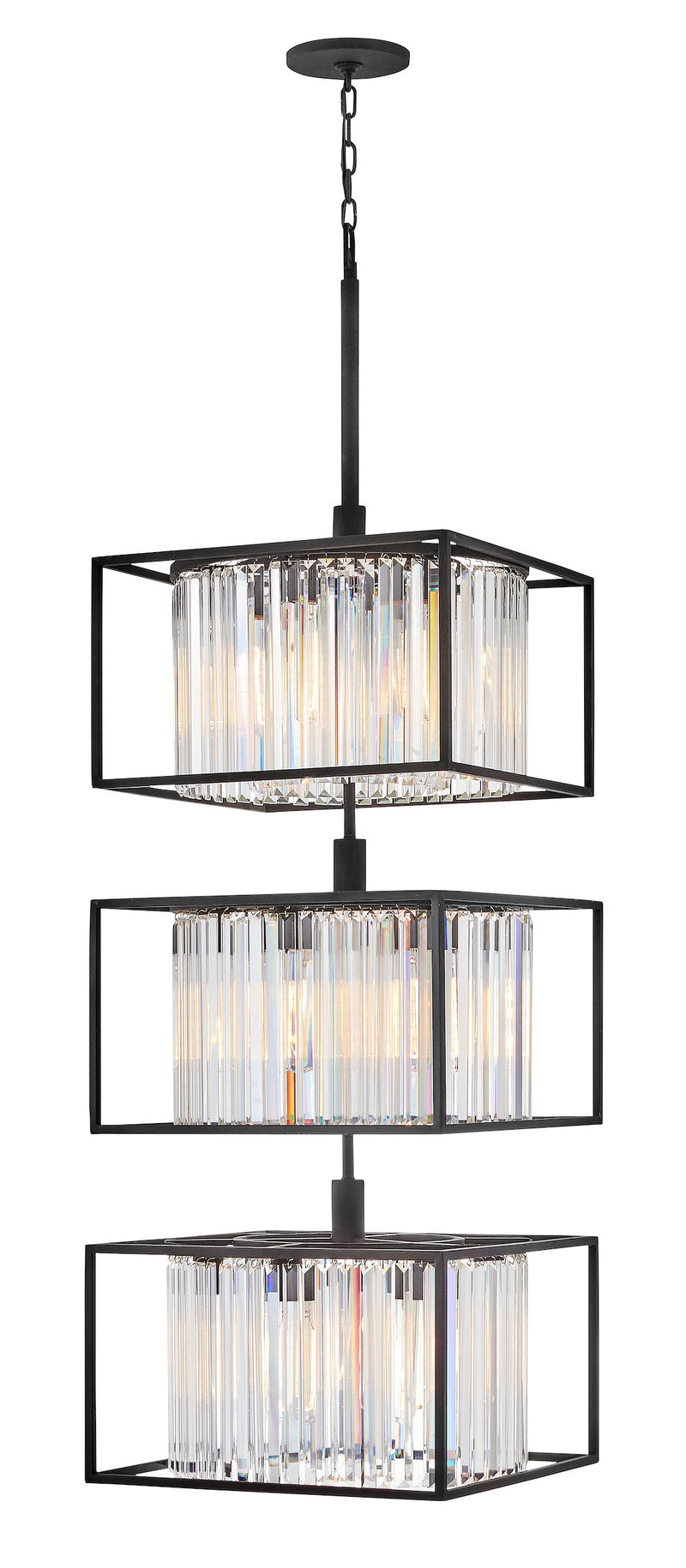 4558bk - chandelier multi tier Black - www.donslighthouse.ca