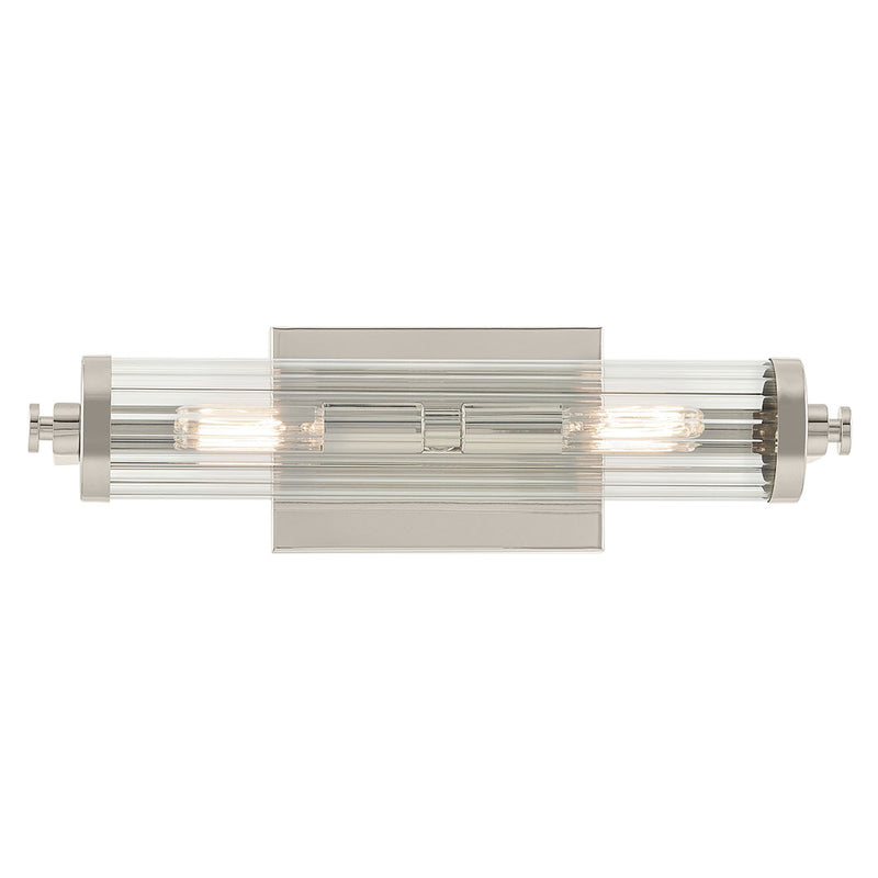 Azores Polished Nickel Wall Sconce 2Lt - 45648PN