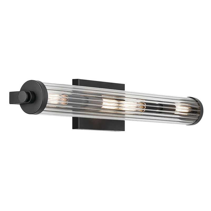 45649BK - vanity 3 light Black - Dons Light House