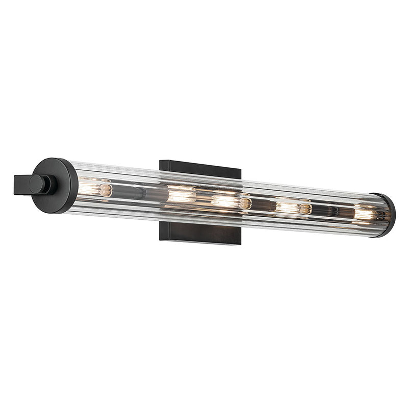 45650BK - vanity 4 light Black - Dons Light House