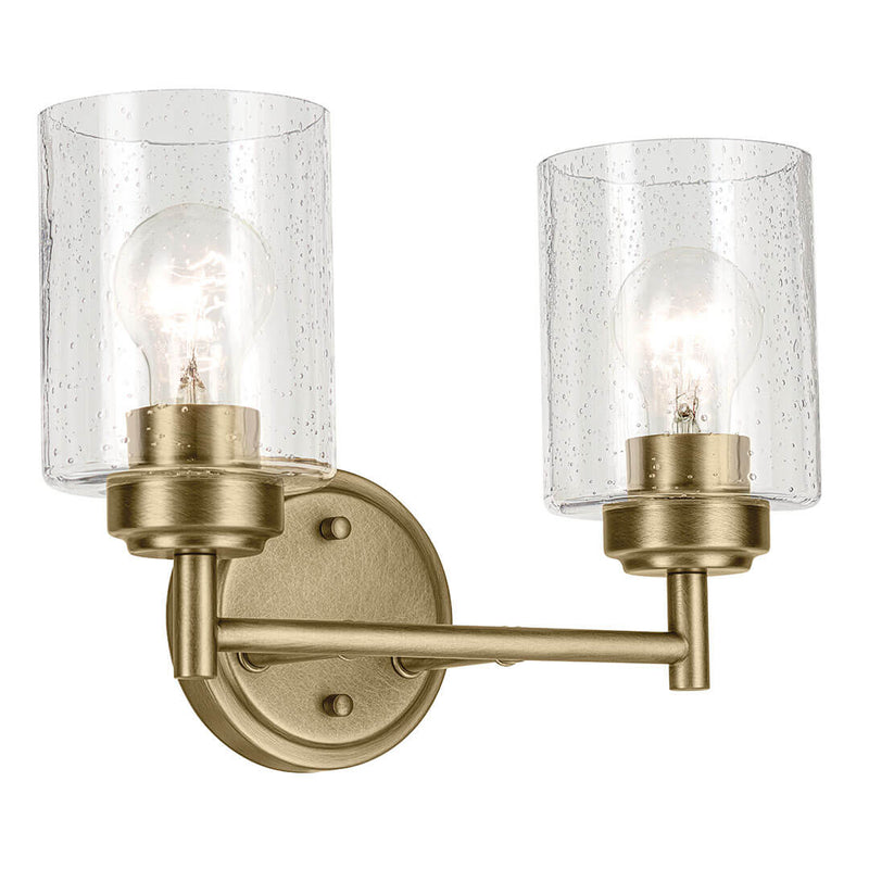 45885NBR - vanity 2 light Natural Brass - Dons Light House