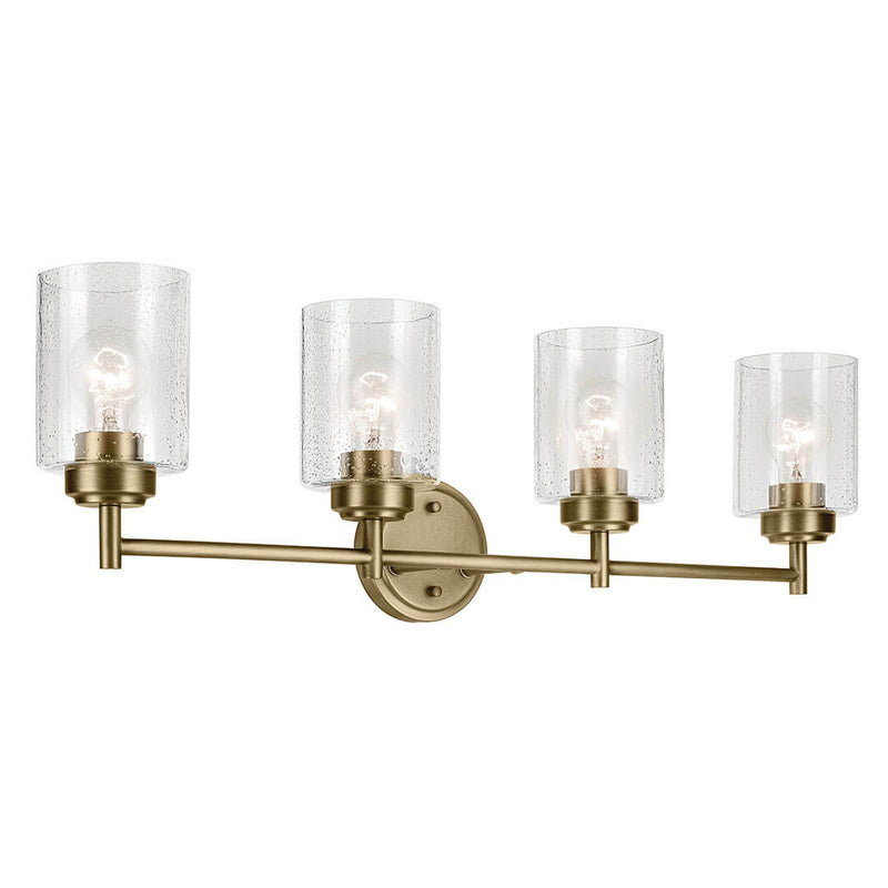 45887NBR - vanity 4 light Natural Brass - Dons Light House