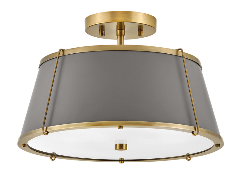 4893ldb - semi flush Lacquered Dark Brass - www.donslighthouse.ca