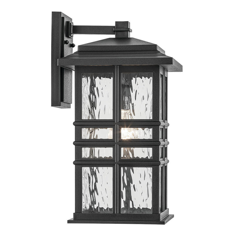 Beacon Square Textured Black Outdoor Wall 1Lt - 49831BKT