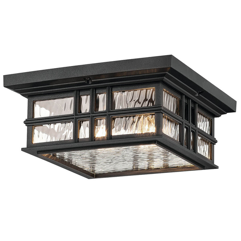 49834BKT - outdoor flush Textured Black - Dons Light House