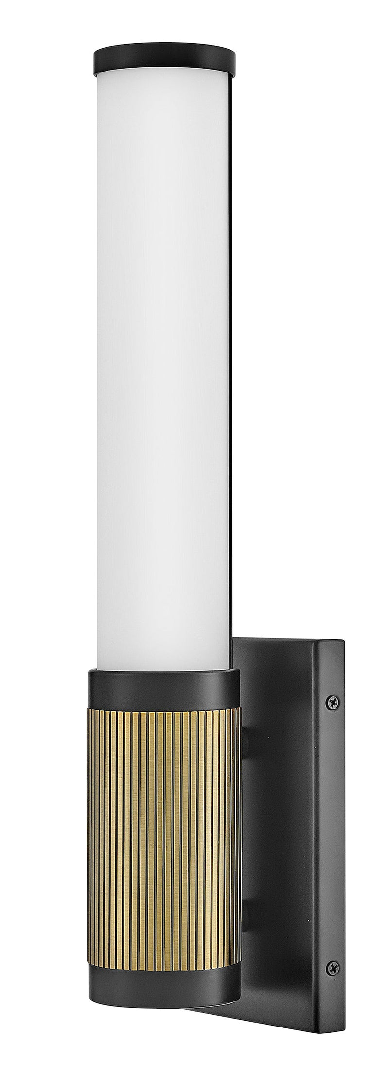 50060bk-lcb - wall light Black with Lacquered Brass Accents - www.donslighthouse.ca