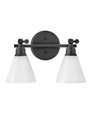 51182bk - vanity 2 light Black - www.donslighthouse.ca