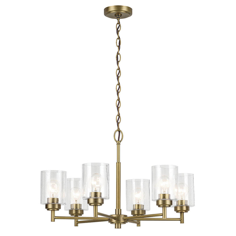 Winslow Natural Brass Chandelier 6Lt - 52616NBR