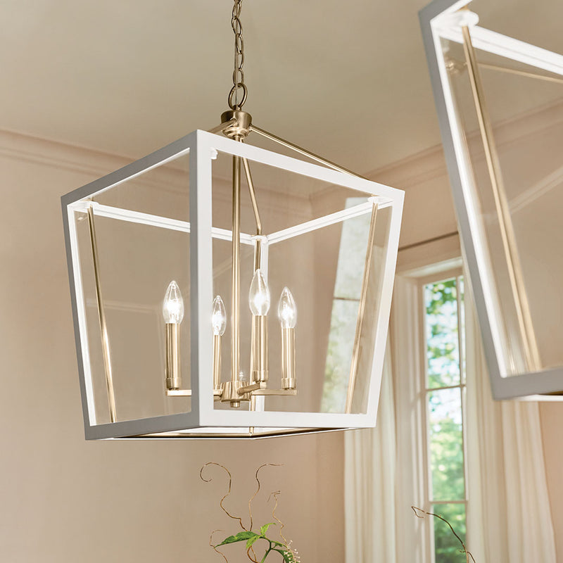 Delvin Champagne Bronze Foyer Pendant 4Lt - 52619CPZWH