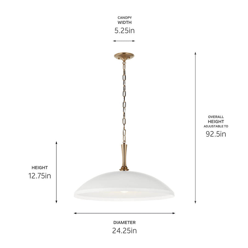 Delarosa White Pendant 1Lt - 52637WH