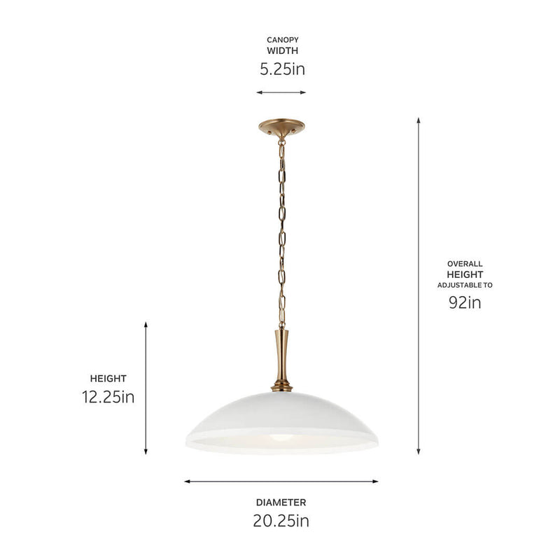 Delarosa White Pendant 1Lt - 52638WH