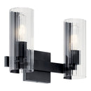 55167BK - vanity 2 light Black - Dons Light House