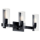 55168BK - vanity 3 light Black - Dons Light House