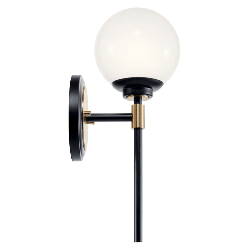 Benno Black Wall Sconce 1Lt - 55170BKCPZ