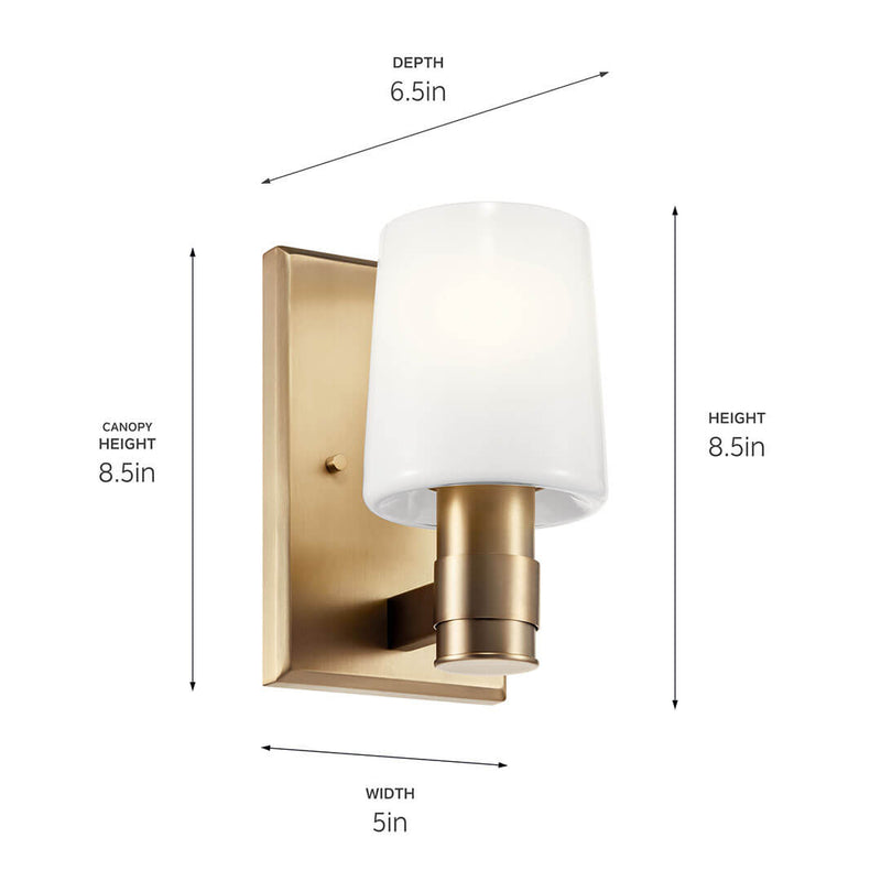 Adani Champagne Bronze Wall Sconce 1Lt - 55174CPZ