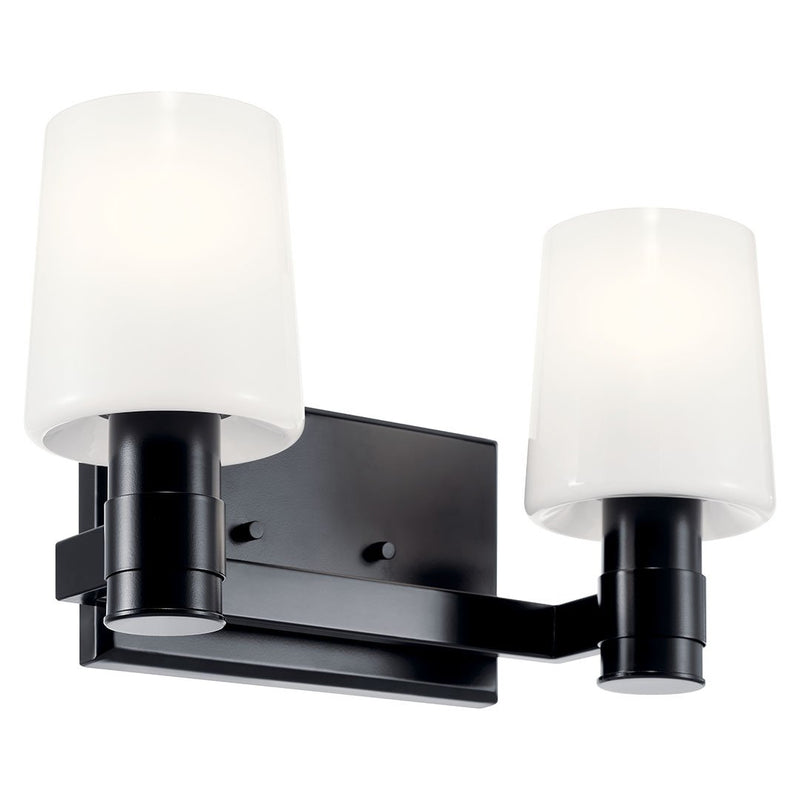 55175BK - vanity 2 light Black - Dons Light House