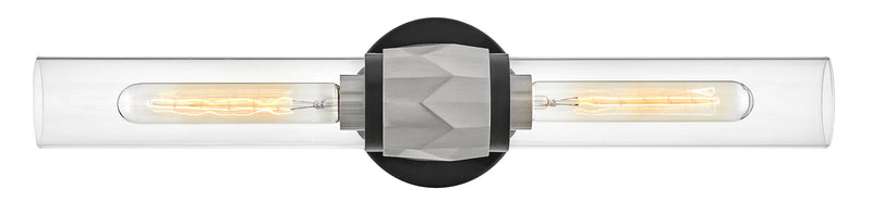 57082bk-bn - vanity 3 light Black with Brushed Nickel accents - www.donslighthouse.ca