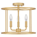 Abner - Semi flush 3  light aged brass - ABR1714AB