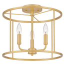 Abner - Semi flush 3  light aged brass - ABR1714AB