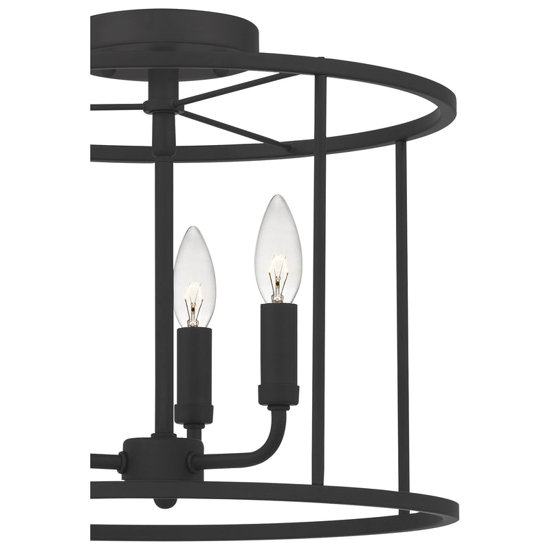 Abner - Semi flush 3  light matte black - ABR1714MBK