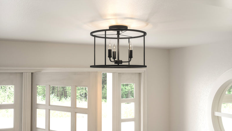 Abner - Semi flush 3  light matte black - ABR1714MBK